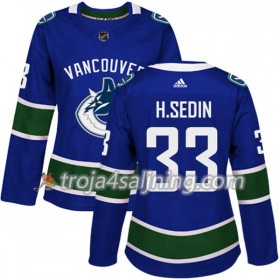 Vancouver Canucks tröja Henrik Sedin 33 Adidas 2017-2018 Blå Authentic - Dame NHL Tröjor